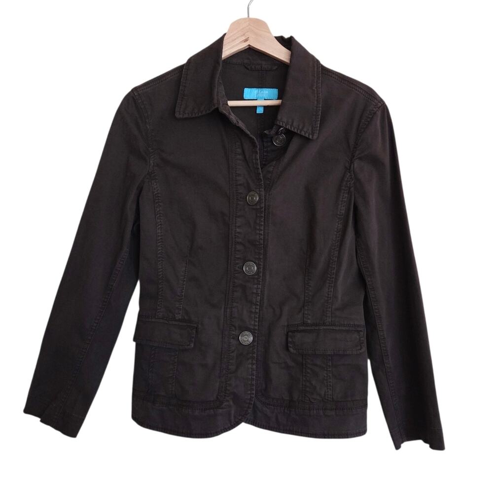 Escada Sport | Vintage Dark Brown Button Front Utility Jacket Italy